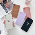 thumbnail image 6 of Compatible with iPhone XR Case for Women Girl,Cute Plated Love Heart with Full Camera Lens Protection Case Soft Silicone TPU Anti-Scratch Protective Cover for iPhone XR 6.1＂-Black, 6 of 9