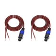 thumbnail image 1 of 2Pcs Speakon Speaker Cable Bare Wire Open End Cable, Speakon to Speaker Wire Audio Cord Amplifier Co, 1 of 5
