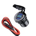 thumbnail image 1 of Cargador de coche con enchufe USB de 12 V con interruptor, enchufe de cargador de coche de 24 V, 12 voltios, carga rápida 3.0, adaptador de encendedor de cigarrillos impermeable de metal, receptáculo, 1 of 5