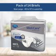 thumbnail image 4 of MoliCare Premium Incontinence Brief, 10D - Heavy Absorbency Adult Diaper with Refastenable Tabs - Unisex, Size Large, 14 Count, 1 Pack, 4 of 15