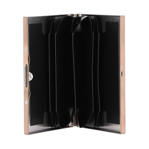 Protector de tarjetero de crédito de acero inoxidable, cartera para tarjetas de crédito, tarjetero de visita para hombres y mujeres, oro rosa