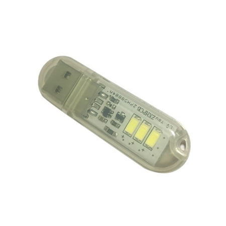 

LED USB Lights 3 Beads Camping Night Light Colorful Book Reading Table Lamp with Clear Shell Dormitory Bedroom for PC Lighting Fog