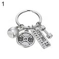 thumbnail image 2 of SPRING PARK Dumbbell Barbell Shape I Can Letter Pendant Key Ring Holder Keychain Portable Hangs Keychain, 2 of 8