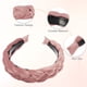 thumbnail image 4 of Diademas anchas sólidas, moda antideslizante, aro de pelo rosa, 1.18 pulgadas de ancho, para mujeres niñas, 4 of 7