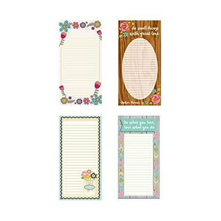 - Grocery List Notepad Set of 4 to Do List Magnet Notepad 4in x 8in