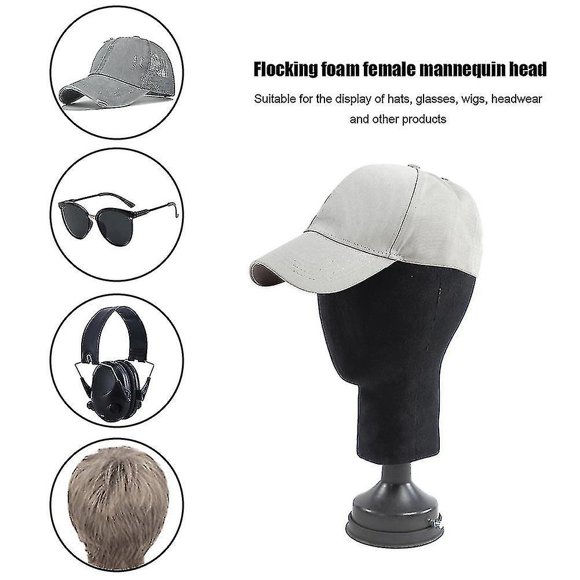 Flocking Foam Mannequin Head Photography Props Adult Mannequin Head Mold Wigs Glasses Hat Display H
