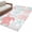 Coral Red, variant on Red Aqua Coastal Large Area Rugs for Bedroom Living Room, Soft Non Slip Carpet Bedside Rug, Sea Turtle Nautical Coral Summer Beach Round Floor Cover Kitchen Accent Rug 3' for Dining Room/Office