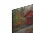 thumbnail image 2 of Luxe Metal Art 'Red Covered Bridge' by Chuck Pinson Metal Wall Art, 24" x 16", 2 of 8