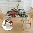 thumbnail image 2 of HAOXIT Christmas Flower Waterproof Square Table Cloth Cover Decorations Fabric Square Tablecloth Home Dining Room Kitchen Decor 40*40, 2 of 7