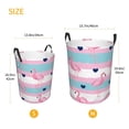 thumbnail image 3 of Balery Flamingo1 Cesta de ropa redonda con asas, impermeable, independiente, para ropa, juguetes, dormitorio y familia-Medium, 3 of 6