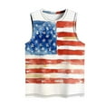 thumbnail image 4 of Womens Independence Day Tank Tops Plus Size American Flag Sleeveless Shirts Casual Crewneck Tunic Top Fashion USA Flag Star Stripes Graphic Camis Shirt Memorial Day Patriotic Outfits Summer Tops, 4 of 5