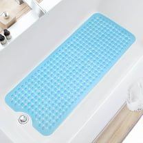 Bath Tub and Shower Mats, Non Slip 40 x 16 Inch Extra Large Bathtub Mat, Machine Washable Bathmat with Drain Holes, Suction Cups for Bathroom Floor