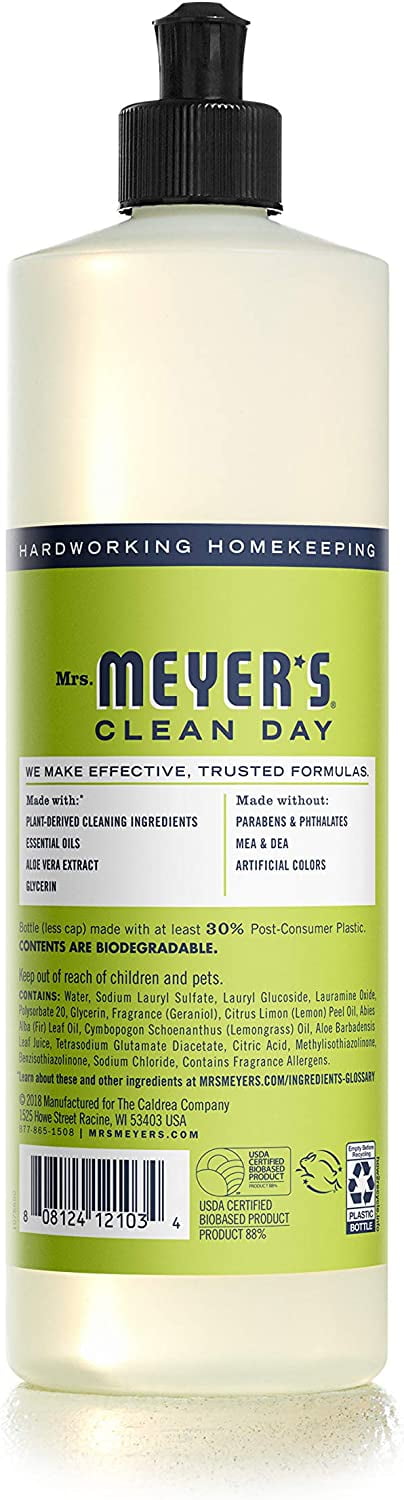 Mrs. Meyer's Liquid Dish Soap Variety, 1 Lemon Verbena, 1 Basil, 1 Lavender, 1 CT