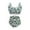 Green, variant on ZQUUVOU Women's Bikini Set Bikini Print 2-Piece Swimsuit High Waist Swimsuit Floral Print Swimsuit (Green,S)