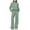 Green-02, variant on STETMN Women's Casual Solid Outfit Half Zip High Neck Top Drawstring Elastic Waist Pants Loose Tracksuit