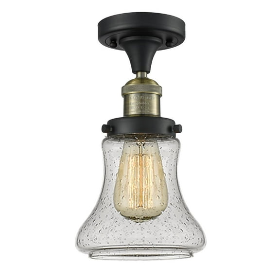 Innovations 1-LT LED Bellmont 6.5" Semi-Flush Mount - Black Antique Brass - 517-1CH-BAB-G194-LED