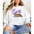 thumbnail image 4 of Easy Tiger Sweatshirt for Women, Teens & Kids Orange Tiger Everyday Sweater White Sweatshirt Adult Large, 4 of 4