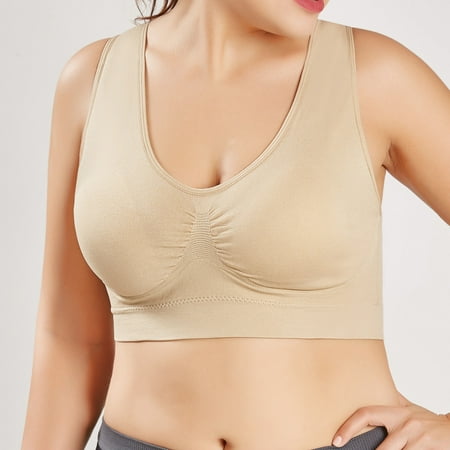

Himiway Sports Bras for Women Women Color Plus Size Ultra-Thin Large Bra Sports Bra Full Bra Cup Tops Workout Sets for Women Workout Tops for Women Beige 6Xl