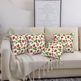 thumbnail image 7 of Throw Pillow Covers, Cute Strawberry Flower Leaves Soft Square Pillow Cases with Invisible Zipper for Couch Bed Sofa, Farmhouse Fall Home Decor 16"x16", 7 of 7