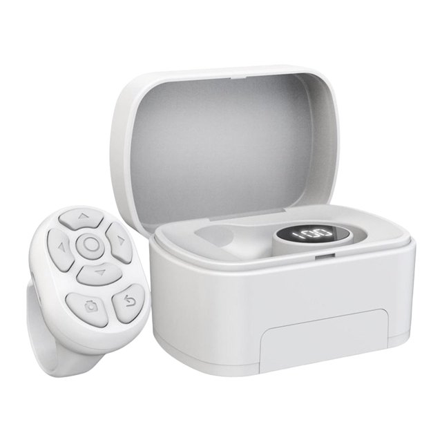 Control remoto Sunnimix Botón de control Grabación de video Página inalámbrica portátil Blanco
