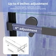 thumbnail image 5 of Single Sliding Frameless Shower Door, 56-60" W x 74" H, with 5/16" Clear Tempered Glass, Matte Black Finish, ACE DECOR, 5 of 10
