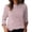 Pink*, variant on RUTAYY Women's T Shirt Crew Neck Long Sleeve Loose Knit Striped Shirts Indoor Outdoor Activities Fashion Playful Tshirts