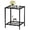 End Table-grey, variant on Black Side Table Small Glass End Table 2-Tier Narrow Square Bed Side Tables, 13.4"x11.8"x19.7", Sofa Small Leisure Table with Black Metal Frame for Modern Living Room Bedroom, BK Glass