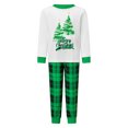 thumbnail image 2 of AceBaby Christmas Family Matching Pajamas Set Plaid and Letter Print Holiday Sleepwear Loungewear PJs, 2 of 10