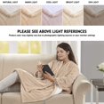 thumbnail image 4 of Beautyrest Poncho-Couverture Électrique Réversible en Sherpa à Molleton, Portable, Beige, 50 x 64, 4 of 4