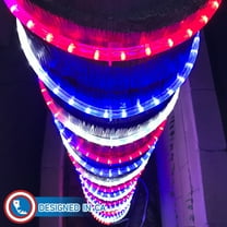 Russell Decor Outdoor 20 ft Waterproof LED Patriotic Rope Light