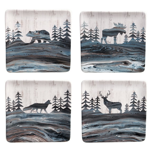 Fluidity Lodge Set/4 Dessert 8.5" asst.