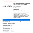 thumbnail image 2 of Rear Air Suspension Shock - Compatible with 1970 - 1979 Ford F-100 RWD 1971 1972 1973 1974 1975 1976 1977 1978, 2 of 2