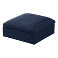 thumbnail image 1 of Meridian Furniture Ottomane de Luxe en Tissu de Lin Durable Bleu Marine Serein, 1 of 10