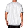 thumbnail image 3 of INSPIRE CHIC Camiseta de fiesta con lentejuelas metálicas de manga corta para hombres S Plateado, 3 of 5