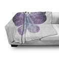 thumbnail image 3 of Butterfly Soft Flannel Fleece Blanket, Pointillistic Fantasy Papillon Butterfly Art with Purple Ombre Color, Cozy Plush for Indoor and Outdoor Use, 50" x 60", Dark Purple and Violet, by Ambesonne, 3 of 6