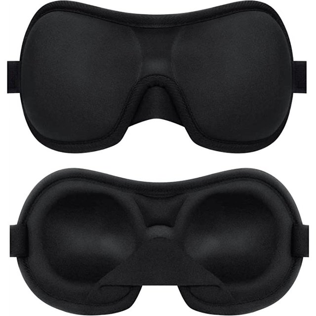 Máscara para dormir, máscara de viaje antiluz 3D, máscara para dormir con diseño de puente de nariz alta, ajustable ultrasuave y cómoda, máscara para ojos para hombres/mujeres/niños/yoga brillar Electrónica