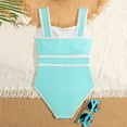 thumbnail image 6 of MuXiKeJi Clothes Girls Swimsuits Two Piece Floral Tankini Sets with Chest Pad Size 6-15 Years, 6 of 9
