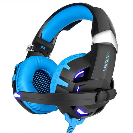 ONIKUMA K2 Stereo 7.1 Surround Sound Gaming Headsets USB w/Mic for PS4 (Best 7.1 Gaming Headset Pc)