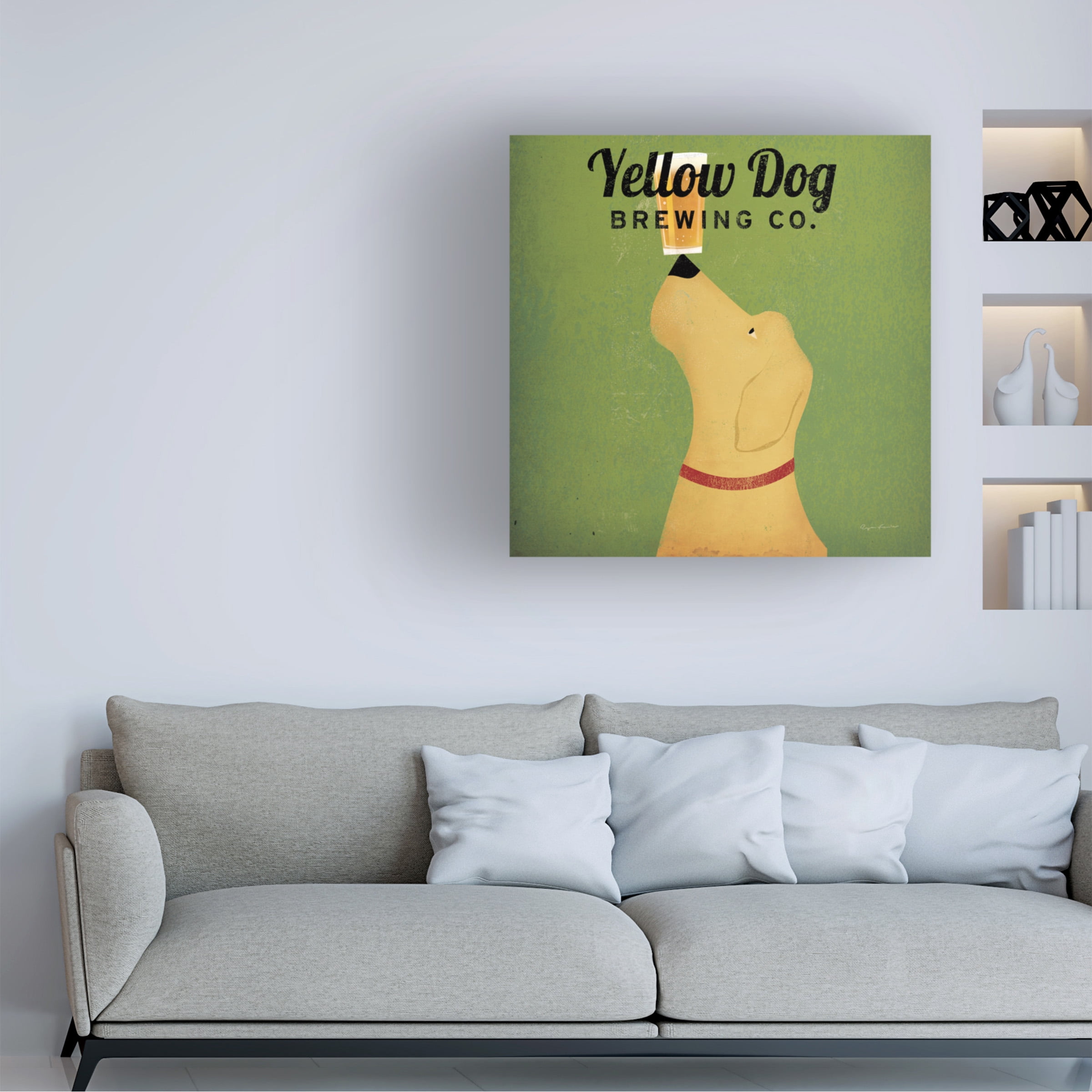 Ryan Fowler 'Yellow Dog Brewing Co Square' Canvas Art