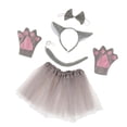 thumbnail image 1 of Conjunto de Disfraz de Ratón Animal para Niñas Diadema Tails Bow Tie Guantes Cosplay Props , Lobo, 1 of 9