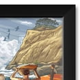 thumbnail image 2 of Surf Pacific Northwest (Oregon & Washington) Professionally Framed Art Print from Travel Artwork by Artist Paul A. Lanquist Framed Art Size: 14" x 20", 2 of 5