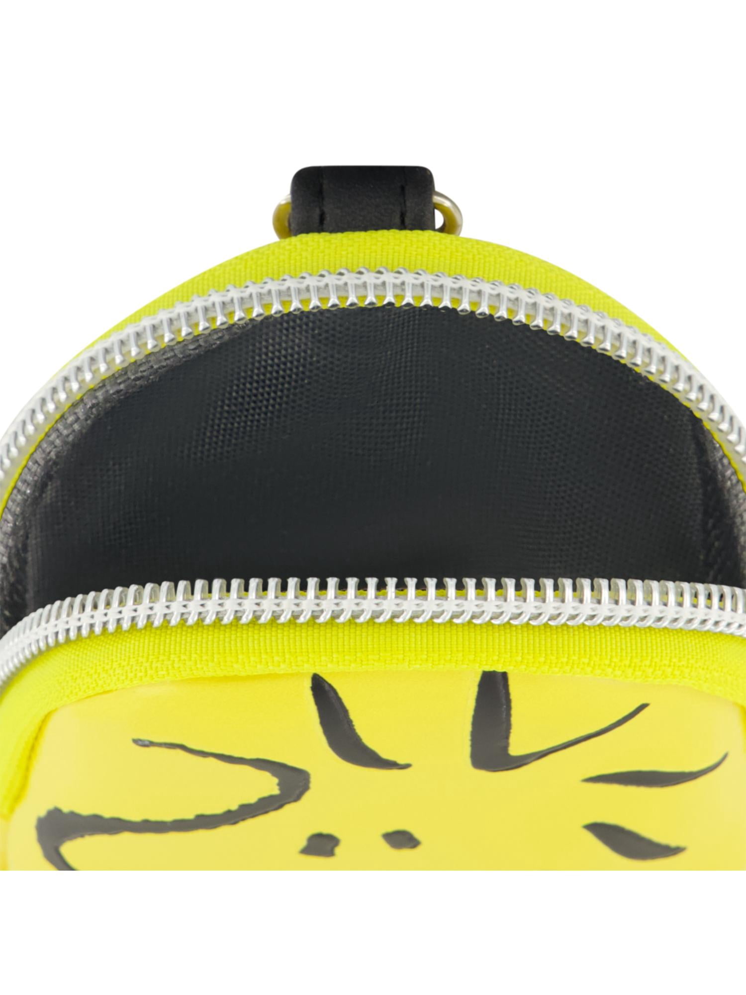 Peanuts Small Coin Purse Wallet with Keychain Clip, Woodstock, One Size, Yellow/Black