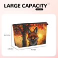 thumbnail image 4 of Makeup Bag - Sunset Maple Tree Fox Cosmetic Bag Portable Travel Toiletry Bag for Women Small Make Up Organizer Bag Zipper Pouch Travel Essentials, 4 of 8