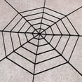 thumbnail image 7 of Halloween Large Spider Web Decoration, Round Spider Webs, Scary Haunted House Outdoor Wall Decor for Halloween Party Hanging Decorations Black 118in, 7 of 7