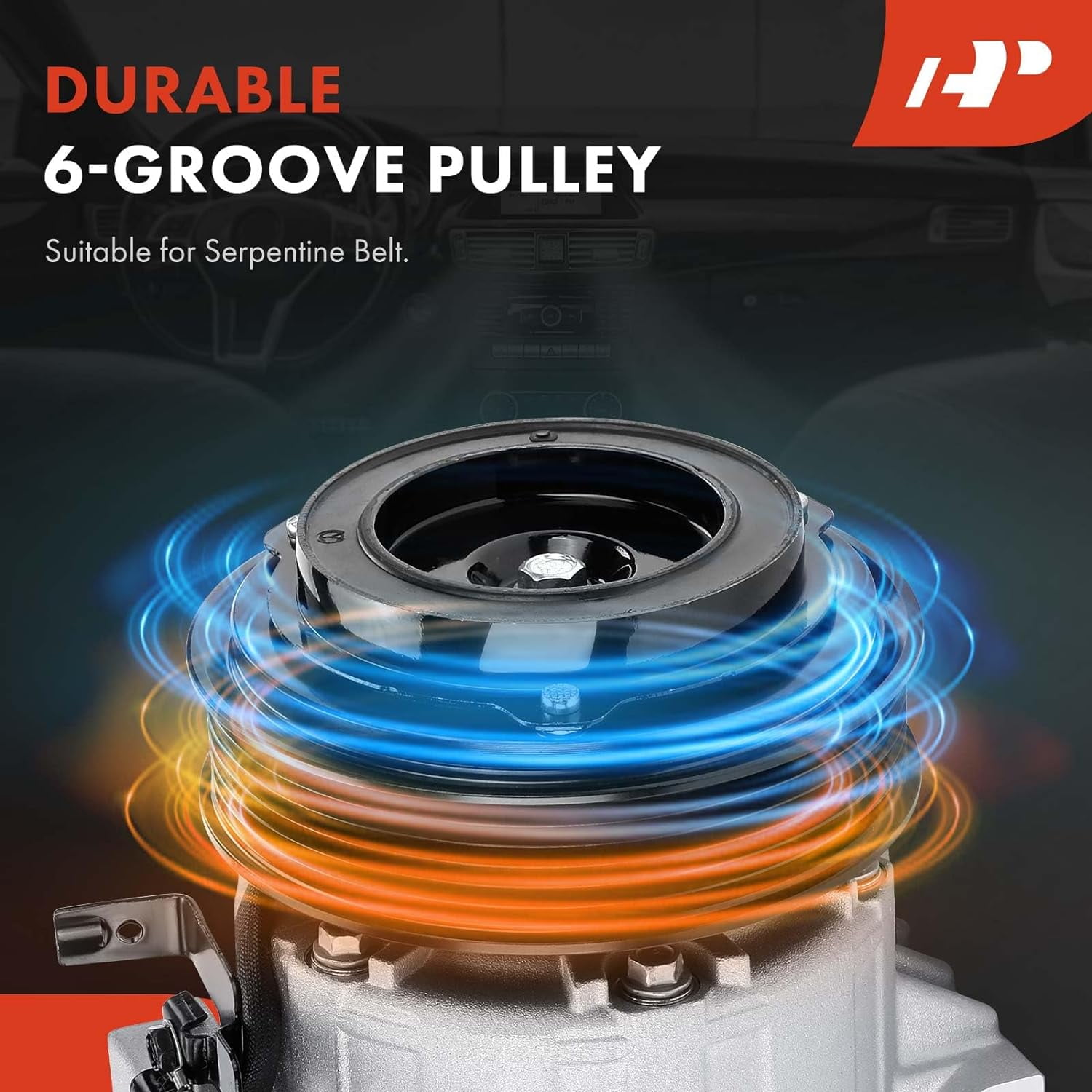 A-Premium Air Conditioner AC Compressor with Clutch Compatible with Kia Forte 2014-2018 1.8L 2.0L, Forte 2017-2018 2.0L, Forte Koup 2014-2017 2.0L, Forte5 2014-2018 2.0L & Hyundai Elantra GT 2013-2017
