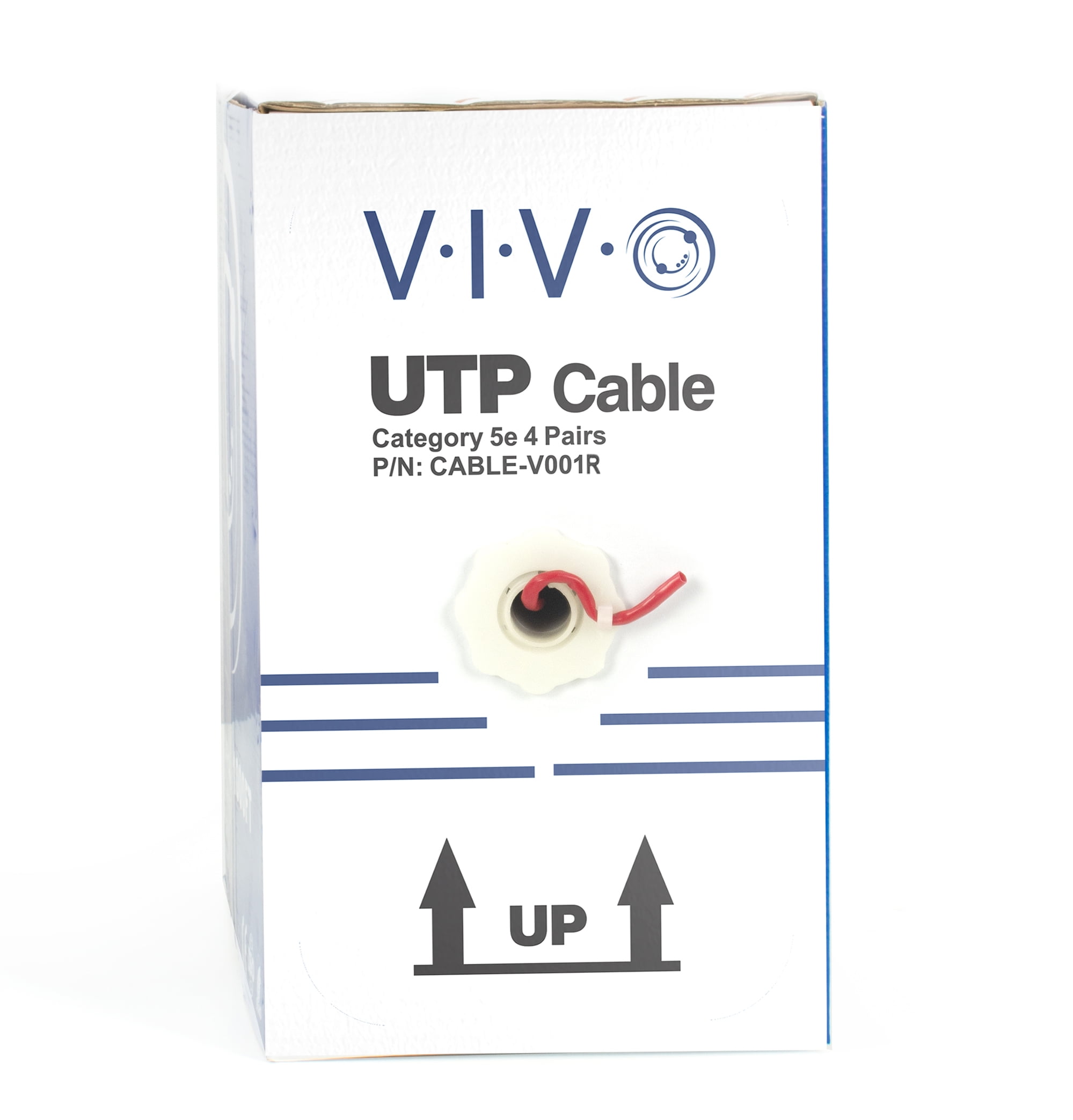 VIVO Red 1,000ft bulk Cat5e LAN Ethernet Cable Wire UTP Pull Box 1000 ft Cat-5e