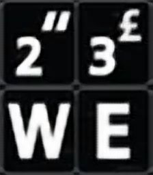 CRESTIN- English Uk Keyboard Sticker Large Letters Black For Computer Laptop