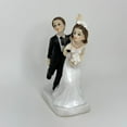 thumbnail image 2 of 5” Poly Resin Wedding Cake Topper Bride Pulling Groom, 2 of 4