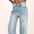 thumbnail image 5 of DeHolifer Wide Leg Jeans for Women Trendy High Waisted Stretchy Denim Pants Baggy Jeans Trouser Jeans with Pockets Light Blue XL, 5 of 7