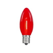 Novelty Lights Red C9 LED Shatterproof Plastic Christmas Replacement Bulbs 25 Pack